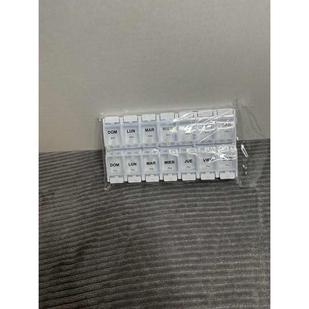 Weekly Twice a Day Pill Organizer AM PM Clear Medication Dispenser 7 Days New